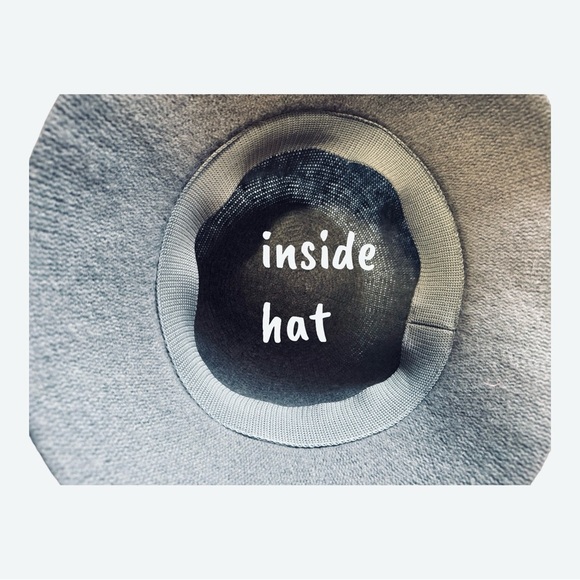 OLD NAVY Gray Fedora Bucket Hat with Black Bow Trim Women’s OS - Picture 5 of 6